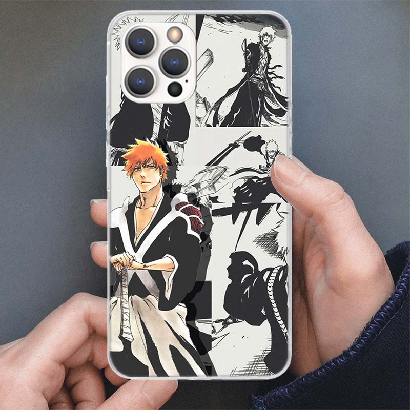 Ichigo Kenpachi Bleach Anime Phone Case For iPhone 17 16 15 14 13 12 11 Pro Max Mini Plus Air 7 SE 8 Soft Silicone Print Shell F