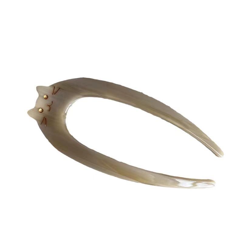 Vintage Französische U-förmige Acetat-Haarnadel für klassische Hochsteckfrisuren