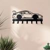 Punch Hole Mounting Towel Hanging Wall Mounted Black Car Style Metal Hook Cloth Hanger Wall Art Decoration Storage Hanger Shelf
