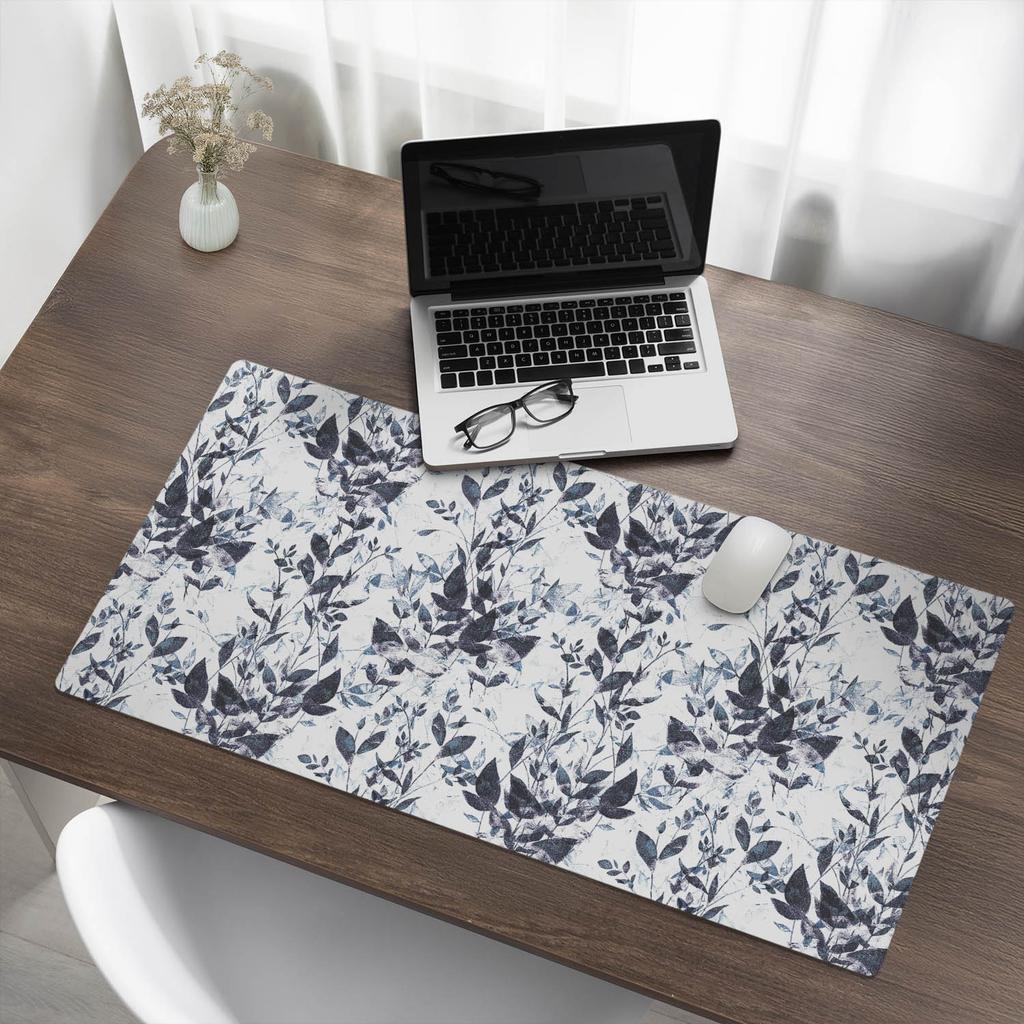 Decorative Mat for Laptop On Desk Plant Pattern Vintage 100X50 Cm