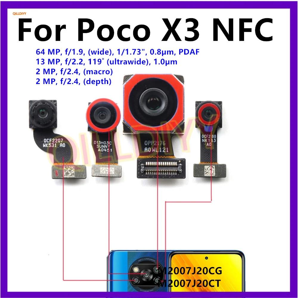 Front Rear Camera For Xiaomi Poco X3 Pro NFC GT Facing Frontal View Selfie Backside Flex Small Back Camera Module Parts Macro