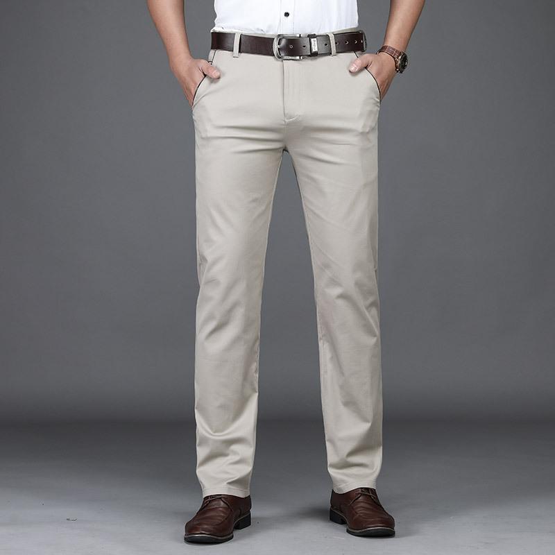 Spring Men's Large Size Casual Business Loose Straight Trousers