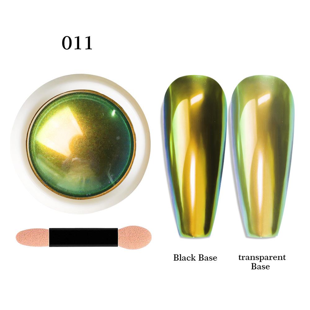 12 Colors Optical Chameleon Mirror Powder, Nail Glitter Laser Powder, DIY Nail Art Decoration Material, Shimmering Color-Shifting Effect