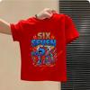 Lustiges Sechs Sieben Italienisches Brainrot 67 Zahlen Grafikdruck T-Shirt Junge/Mädchen Sommer Kurzarm Kinder Locker Bequem T-Shirt Oberteil