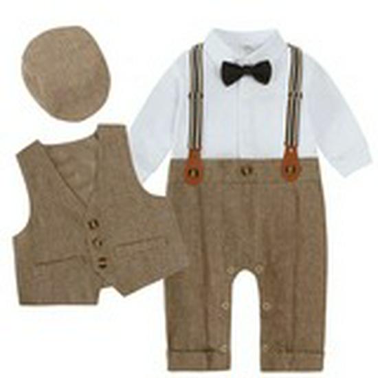 Schonku Kids' 2025 Spring & Autumn Formal Suit: First Birthday Gentleman Set