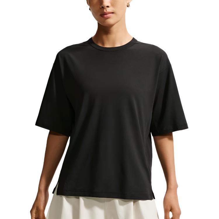 Nike Impossible Soft Light Solid Color Round Neck Short Sleeve Pullover T-Shirt Women Tops IQ9333010