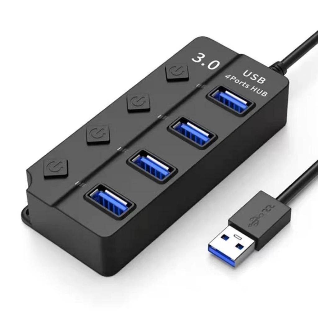Driver-Free 7-Port USB 3.0 Hub with Individual Switches