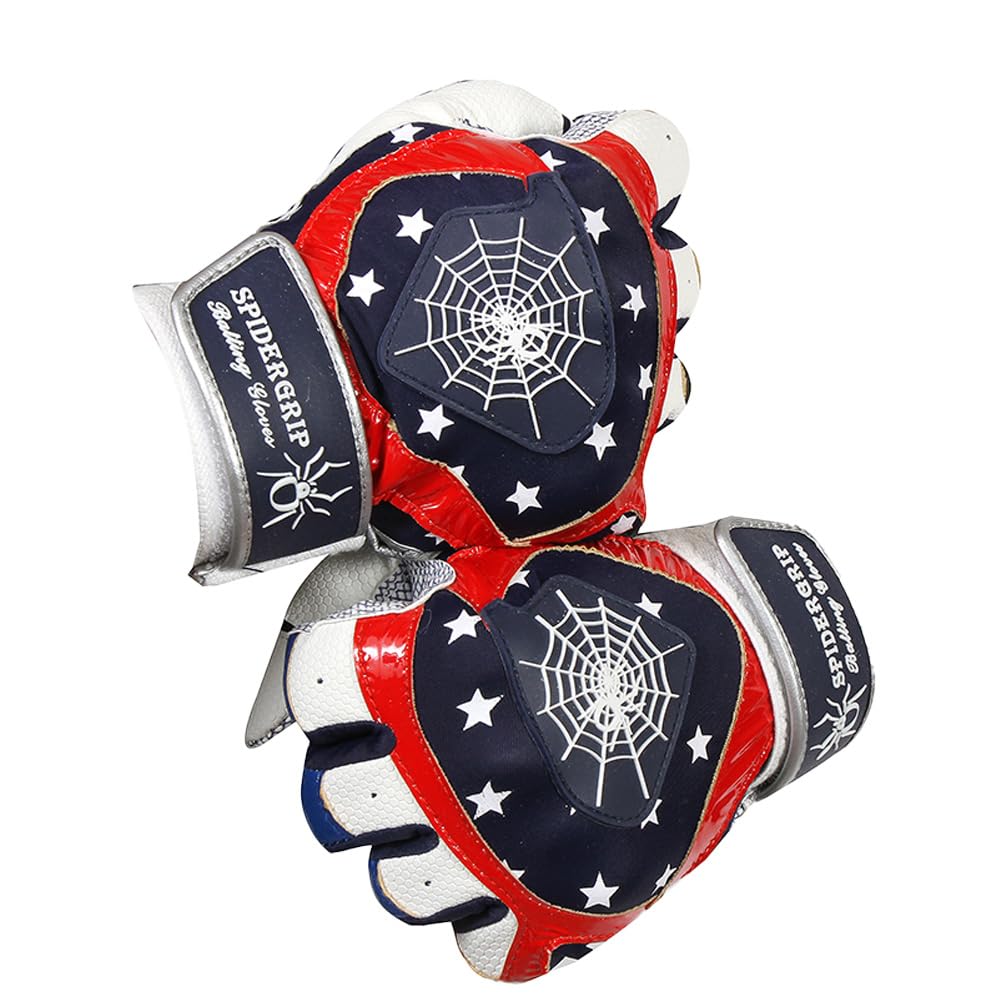 Spidergrip Nonslip Batting Gloves American (XL, Flag)