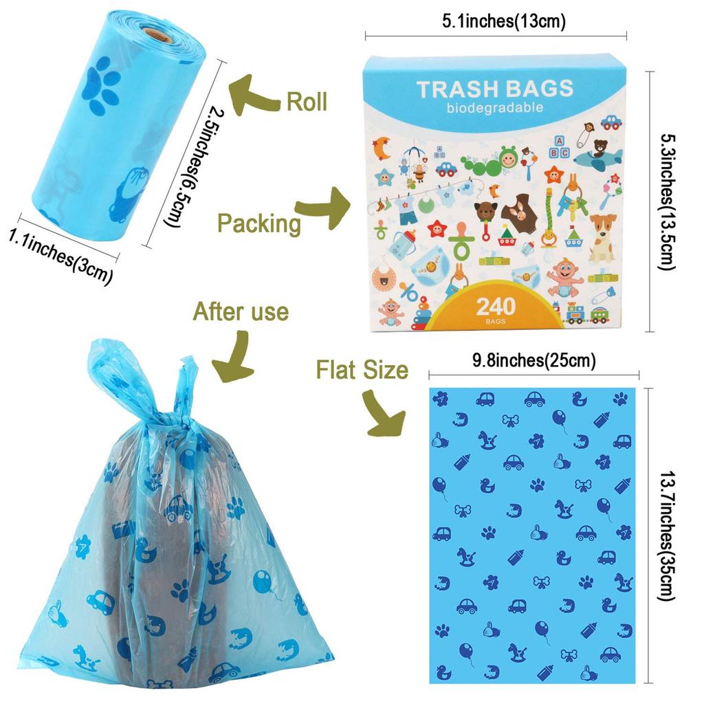 Diaper Deodorizing Baby Garbage Disposal Amazing Dog Toilet Etiquette 240 Pieces Odor-proof Bag, Odor-free Bag, Bag, Diaper, Bag, Odor-proof Bag,