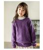 Children's 100% Wool Cable Knit Sweater - Unisex Round Neck for Autumn/Winter