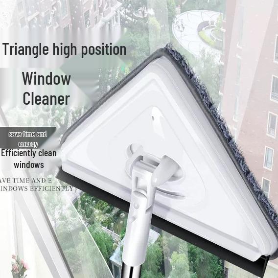 2024 Extra Long Handle Triangle Mop for Glass, Wall, and Ceiling Cleaning