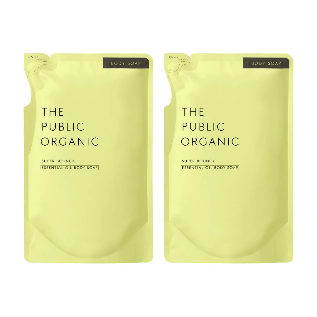 

The Public Body Soap Refill, 2-Pack [Super Bouncy] 400mL x 2, Amino Acids, Aromatherapy, Essential Oils, Additive-Free, Made in Japan