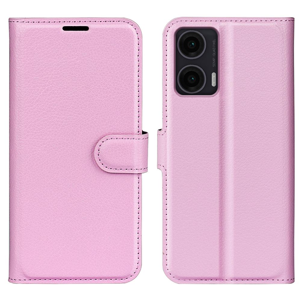 For Motorola Moto G35 5G Case Litchi Texture Shockproof Leather Wallet Phone Cover