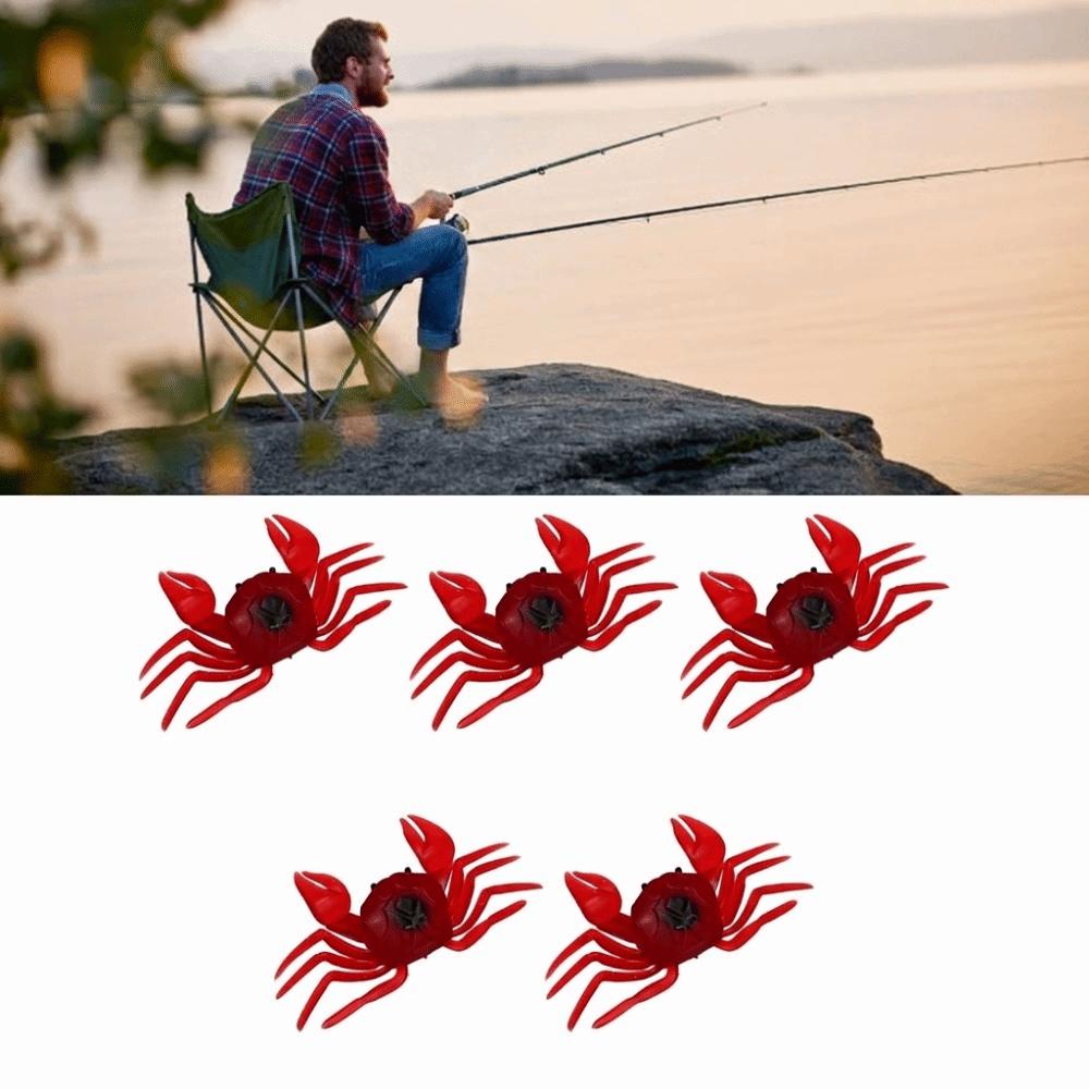 

5PCS 140*40mm Artificial Crab Lure Soft Simulated Crab Bait Durable Crab Lure Saltwater Fishing красный