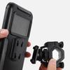 Waterproof Smartphone Easy Installation with Mirror Handlebar Vibration for Scooters and Motorcycles Mount Bike/Motorcycle Holder, One-Touch