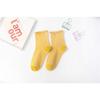 Female Spring and Autumn Vintage Square Checked Fungus Lace Lovely College Wind Tube Cotton Socks