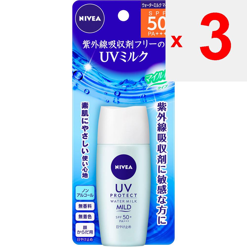 KAO NIVEA SUN Protect Water Milk Mild SPF50+ 30mL Sun Care Shake Well and Apply a Small Amount Evenly On the Skin. Smaller Amounts May Result In Less