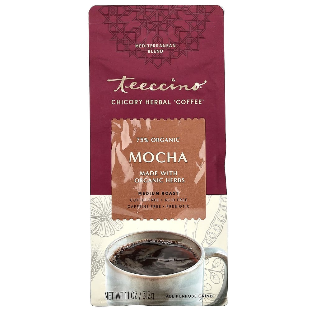 Teeccino Chicory Herbal Coffee Mocha Medium Roast Caffeine-Free 312g (11oz)