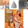Adults And Kid Grey Felt Sauna Hat Absorbent Dry Hair Cap For Home Spa