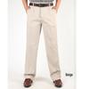 Men's High Waist Double Pleated Cotton Pants - Spring/Summer, Loose Straight Leg, Plus Size