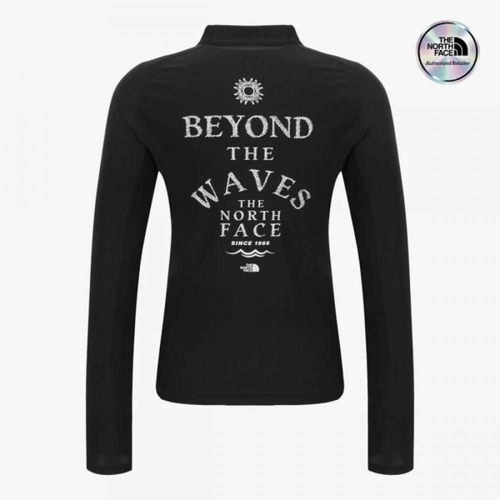 The North Face Women Zip Up Surf Rashguard Black Nj5js31a BLACK/085