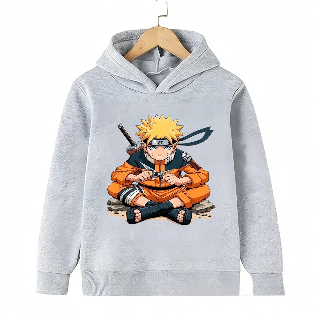 Naruto Kids Hoodie Anime Uzumaki Naruto Printed Sweatshirt for Boys Girls Children Casual Long Sleeve Pullover Top Autumn Winter