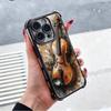 Violin Music Plating Phone Case For Xiaomi Poco X5 X6 X7 X8 Pro Max F8 Ultra F7 M8 M7 M5S Redmi 15C 15 14C 13C 13 X3 12C F6