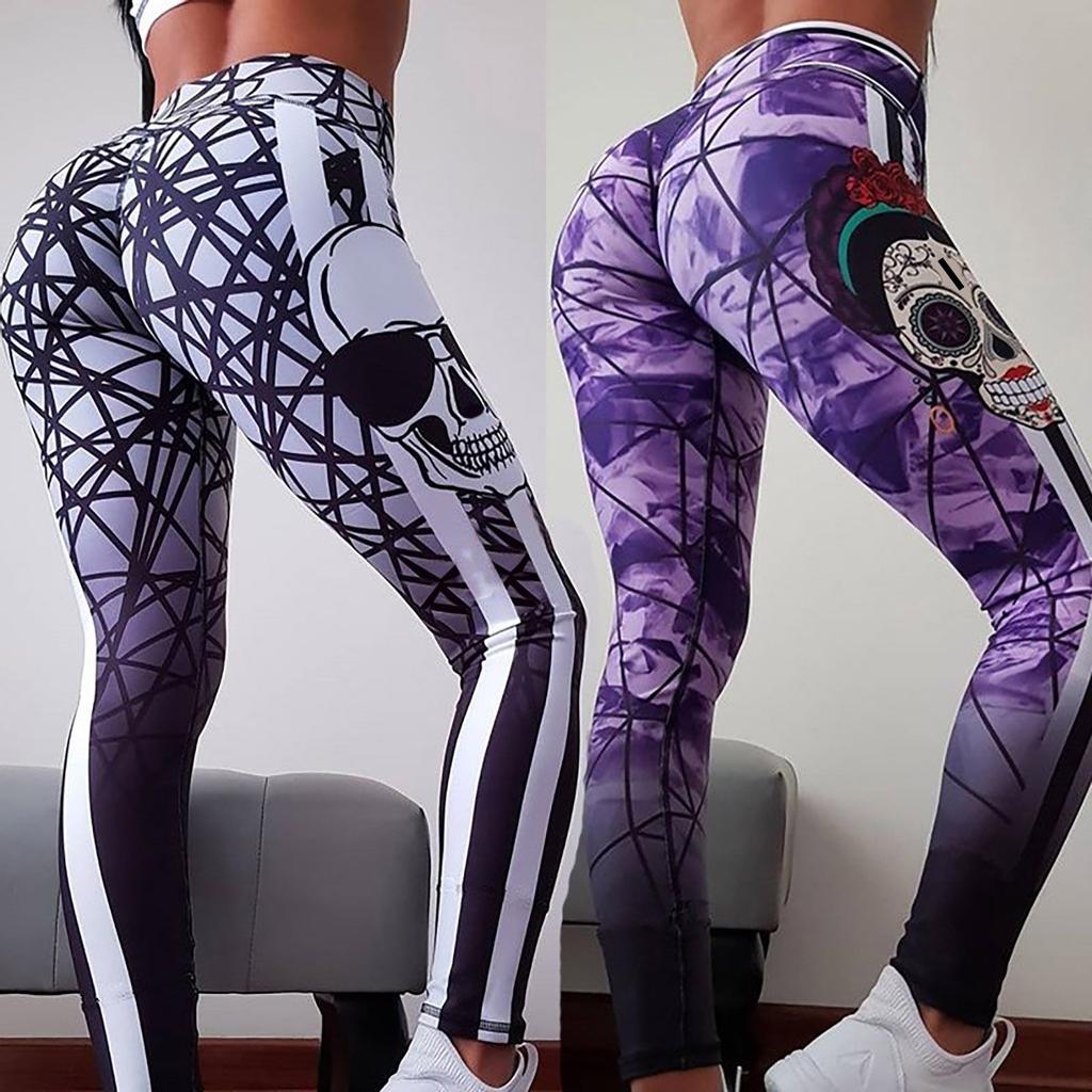 Women's Slim And Hip Lifting Printing Yoga Pants Leggings Pencil Pants