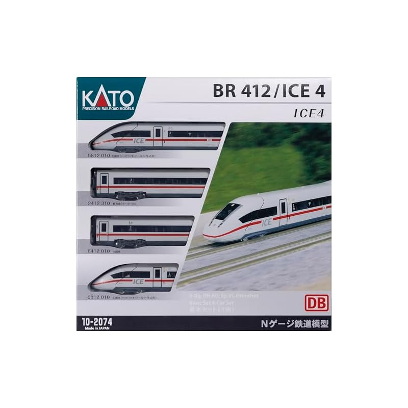 KATO N Gauge ICE4 Basic Set, 4-Car Model Train, 10-2074