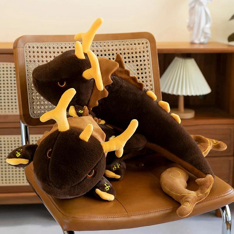 Impact Peluş Oyuncak Oyun Zhong Li Morax Ejderha Oyuncak Yumuşak Doldurulmuş Peluş Bebek Yastık Ev Dekorasyonu Çocuklar Noel Hediyesi