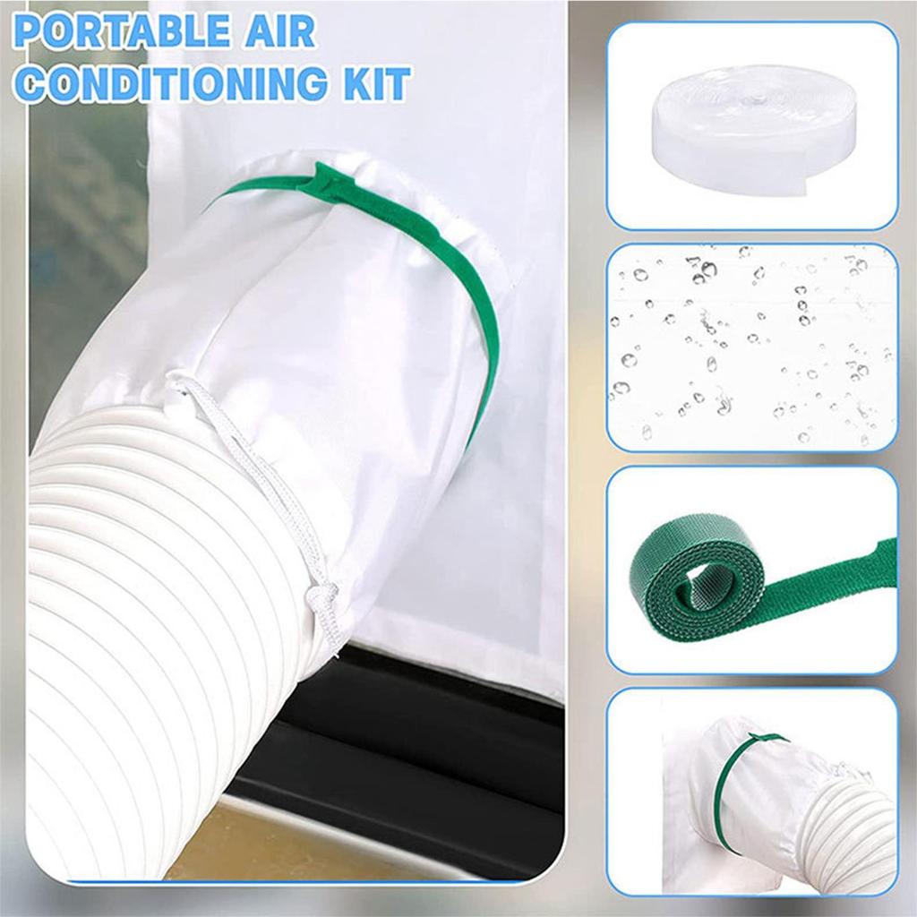 Condizionatore d'Aria Portatile Guarnizioni per Finestra Blocco Aria Calda Universale Uscita Condizionatore Mobile Kit di Sigillatura per Finestra Tessuto Flessibile