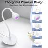 USB Plug In UV LED Nail Lamp 360 Degree Adjustable Nail Drying Lamp  Home Use
