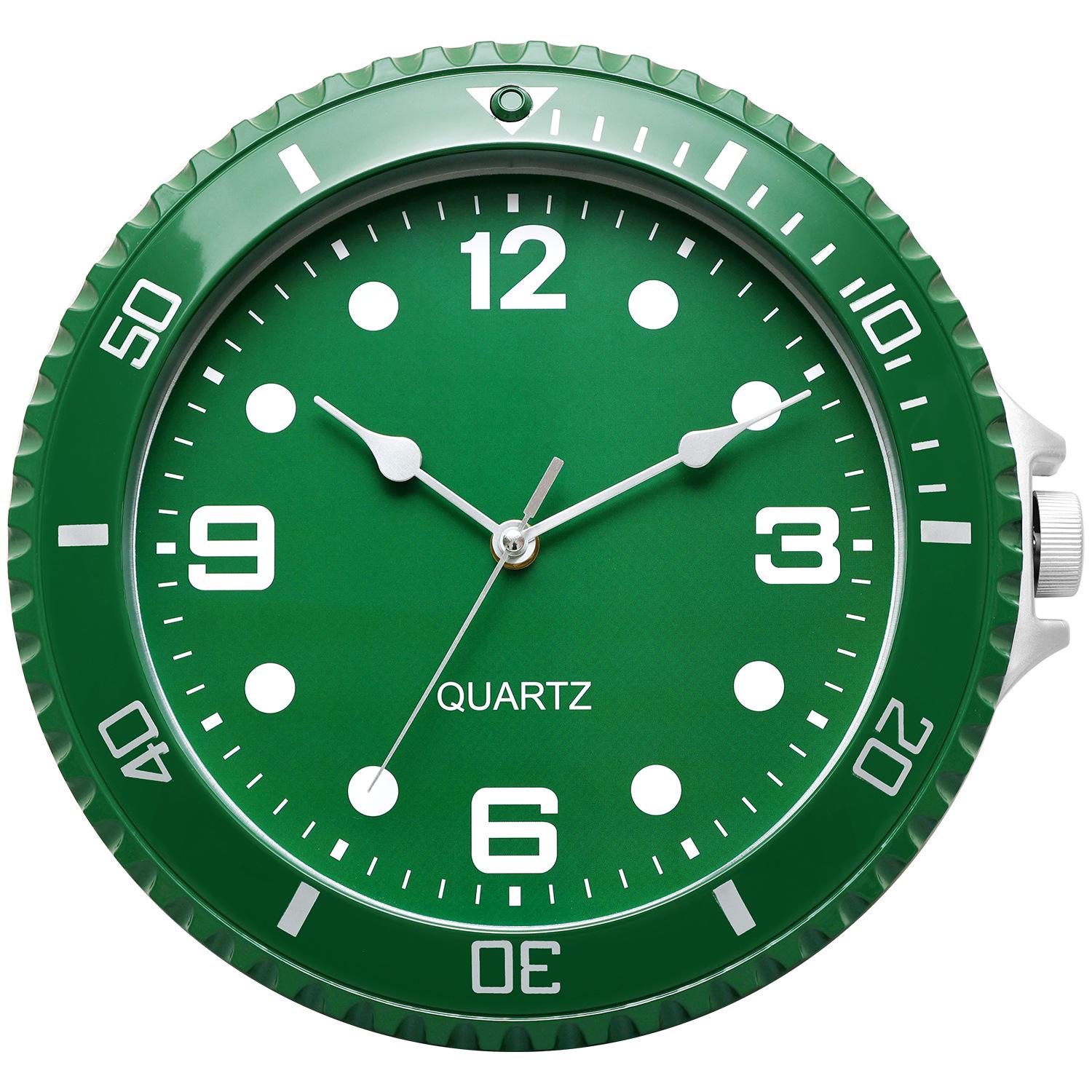 

В наличии Зеленые Настенные Часы Submariner Retro - Бесшумные Кварцевые для Гостиной или Спальни Obsidian Black
