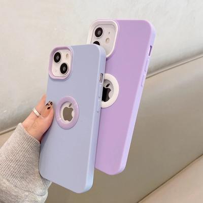 Luxusné mäkké silikónové puzdro s logom a otvorom na telefón pre iPhone 14 13 12 11 Pro Max X XR XS Max 7 8 Plus SE 2 Kontrastný kryt Candy Color