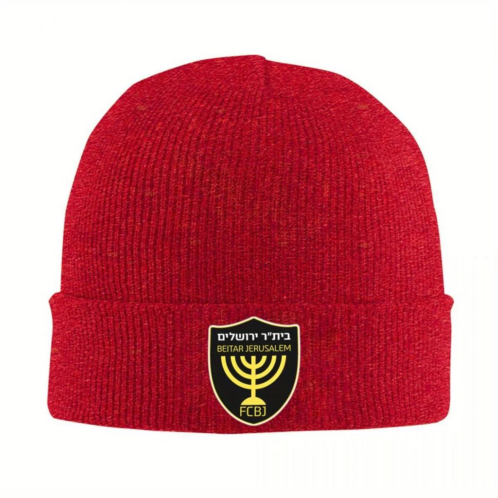 Neue Neue Beitar Jerusalem FC Mützen Beanie Mützen Muster Gestrickte Mütze Frühling Trendig Unisex Damen Hippie Thermisch Elastische Kappe