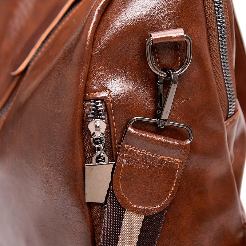 Women's Multi-Functional Backpack Dual-Use Shoulder Bag Soft Leather Travel Bag