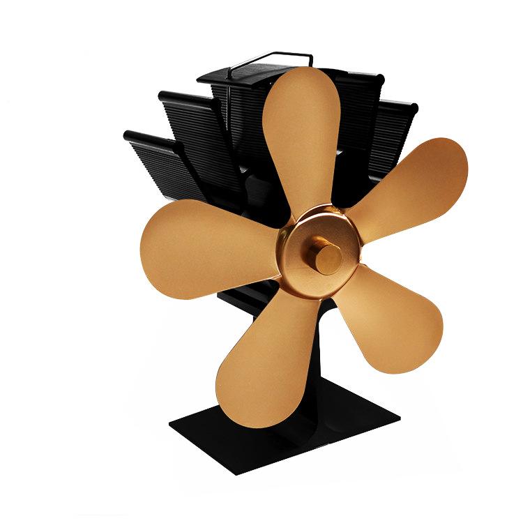 Wood Burning Heat Powered Fireplace Fan for Pellet and Firewood Heat Circulation