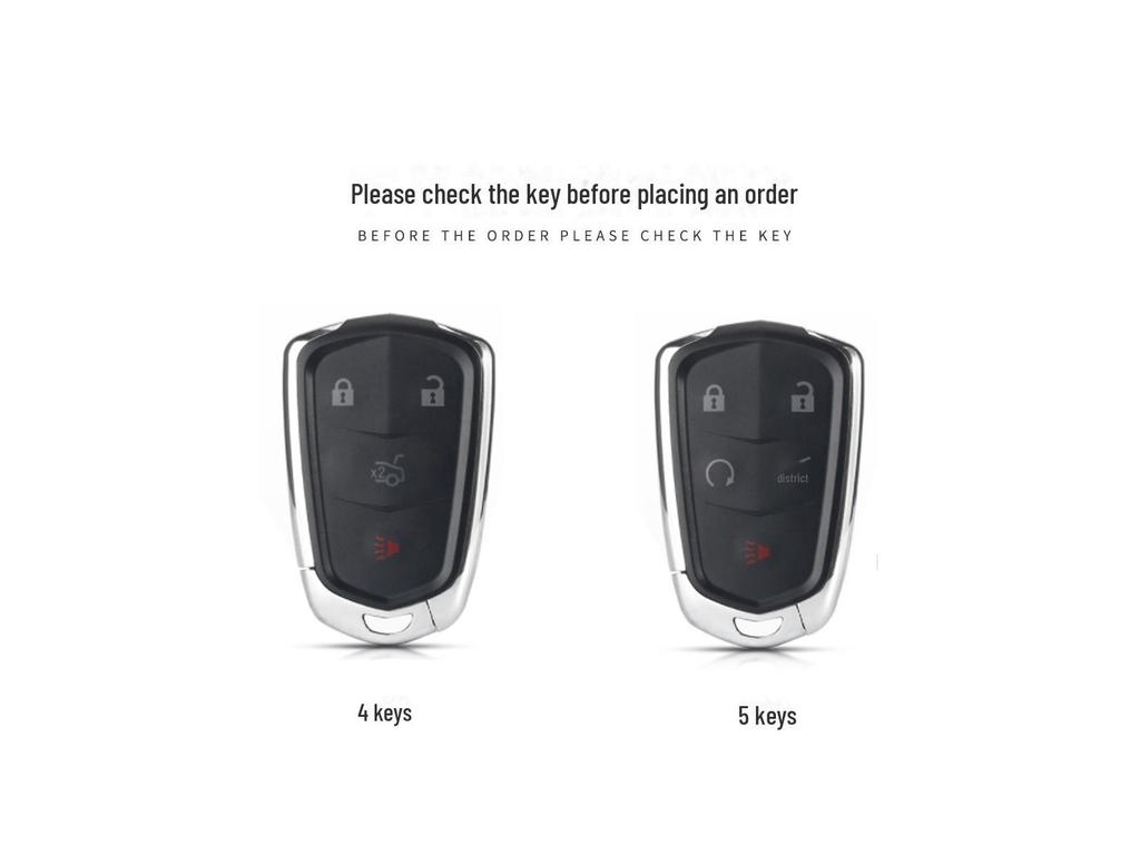 Cadillac Leather Key Cover for XT5 XT4 XT6 ATSL CT6 - Premium Car Key Shell