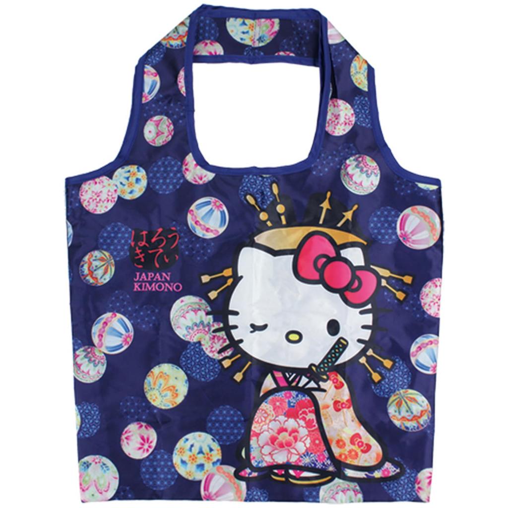 Yasuda Tsusho Hello Kitty Japanese Pattern Eco KT Eco Bag Wa x Bag, Oiran, 305, H37.5 W45.5cm
