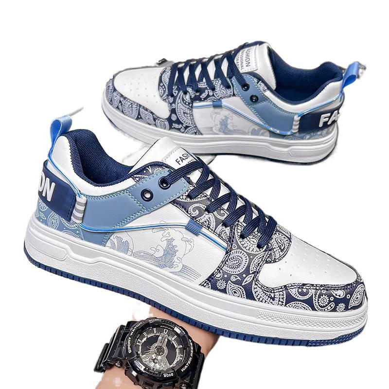 Summer new large size board shoes cashew flower casual sports little white tide shoes