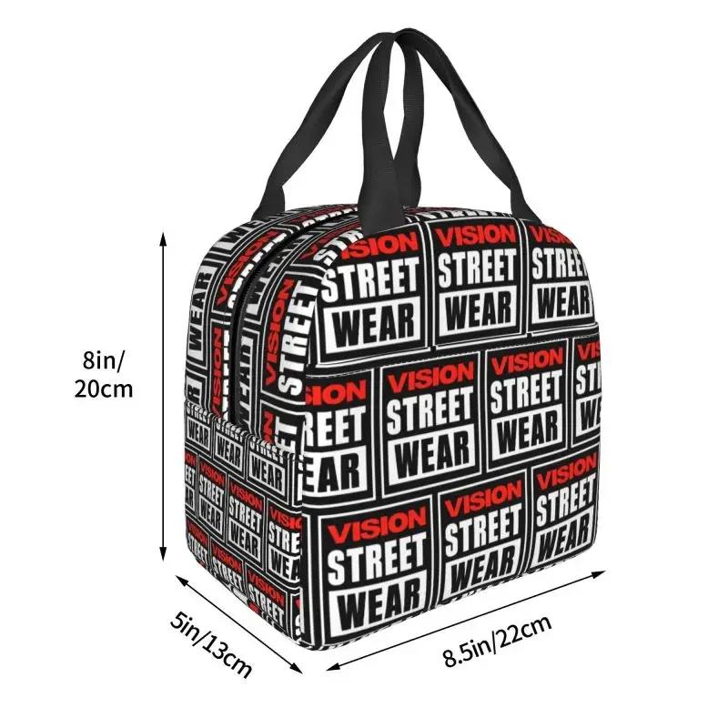 Vision Street Wear Thermal Insulated Lunch Bag Women Resuable Tote for Work School Travel Storage Food Bento Box