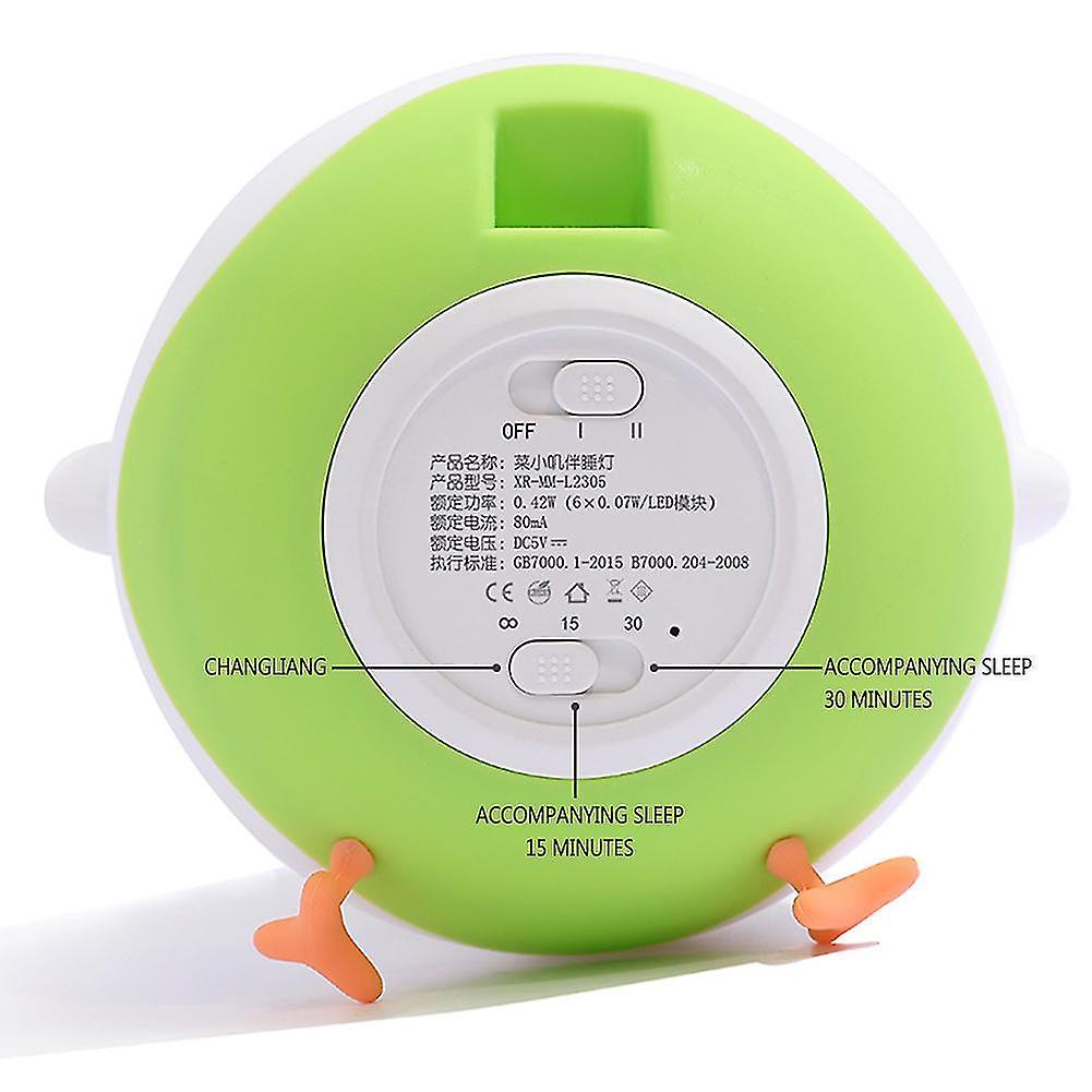 Cute Chick Shape Patting Mini Night Light Usb Charging Two Modes Bedside Lamp For Kids Children Adult Room