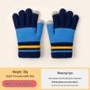Children's Touchscreen Writing Gloves - Men's Warm Knitted Wool for Autumn Winter, Cold-Proof, Five-Finger Design for Students and Girls