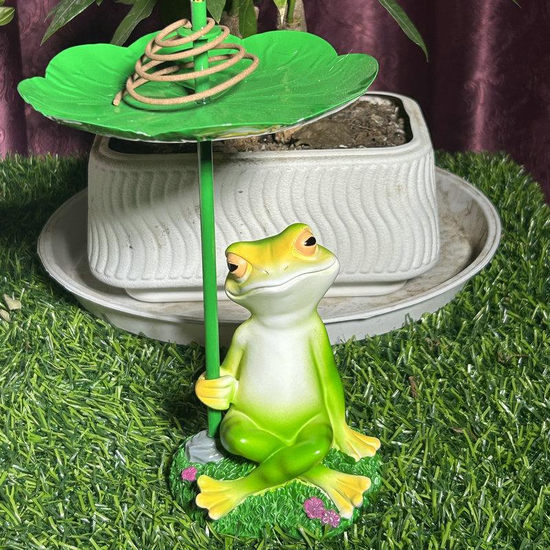 Frog Mosquito Incense Holder - Garden Balcony Mosquito Repellent Decorative Item - Anti-scald Mosquito Incense Tray - Mosquito Incense Stand