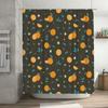 Fruit Pattern Shower Curtain Waterproof Bathroom Decorations Waterproof Fabric Bath Rug Sets Home Decor Shower Curtains with Hoo