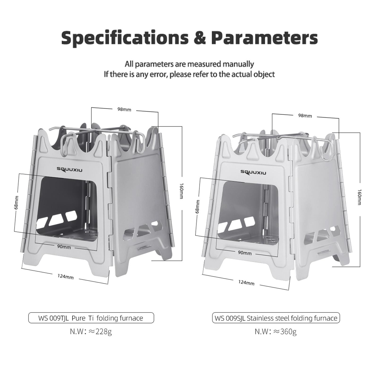 Уличные мини-костровища складная Ti костровая печь шарнирная дровяная печь для кемпинга — фото 9