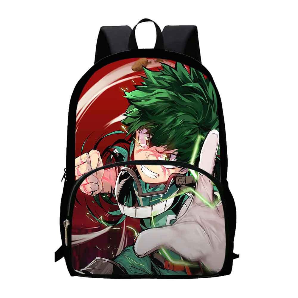 My Hero Academia Schulrucksack für die 1.–3. Klasse, Cartoon-Schultaschen für Jungen und Mädchen, mit Amine-Spiel bedruckter Schulranzen für Kinder