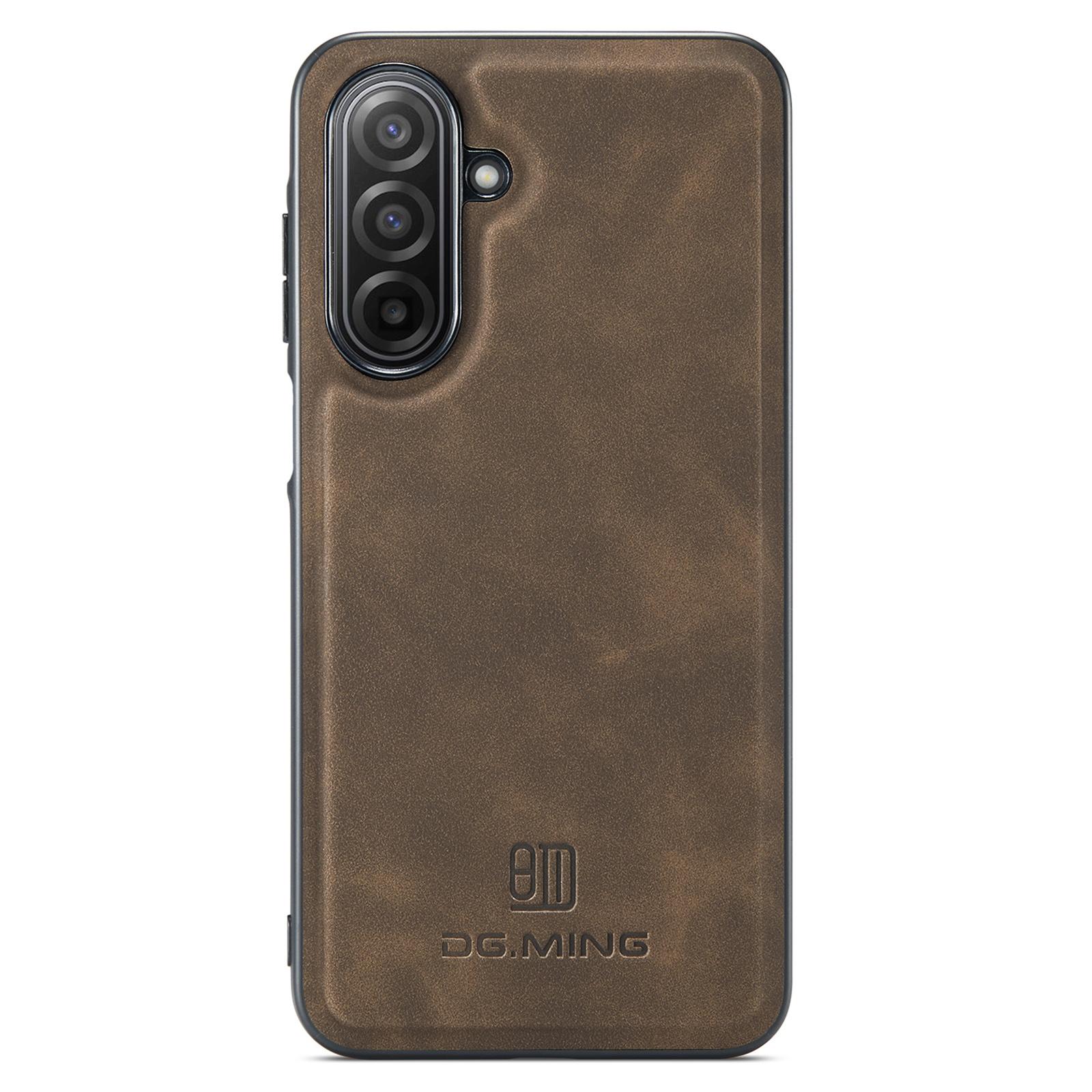 

DG.MING For Samsung Galaxy A17 5G/4G Case PU Leather Covered PC + TPU Hybrid Phone Shell