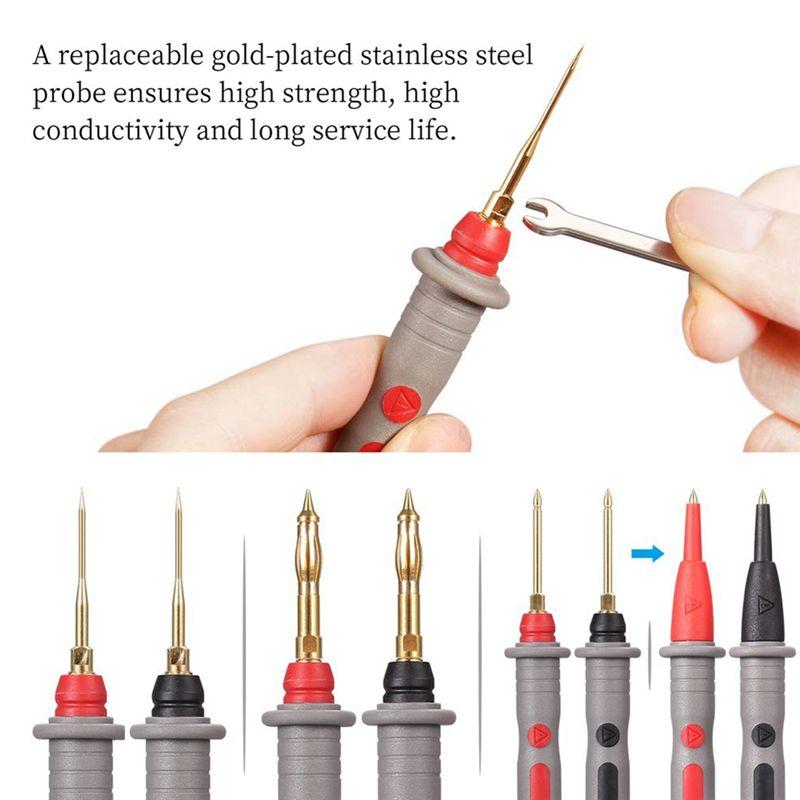Easy Use Multimeter Leads Kit-23 PCS, Professional Quality With Test Probes, Alligator Clips& Hooks- Upgraded Replacement Set