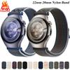 22mm 20mm Nylon Loop Band For Huawei Watch 5/4/GT5/4/3/2 Pro 46mm Needlework Wristband Bracelet Amazfit Active2/Balance 2 Strap
